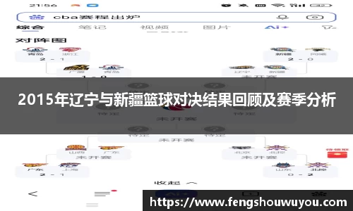 2015年辽宁与新疆篮球对决结果回顾及赛季分析